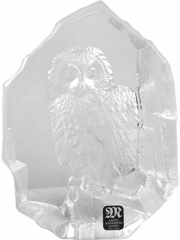 Mats Jonasson Crystal Tawny Owl Block