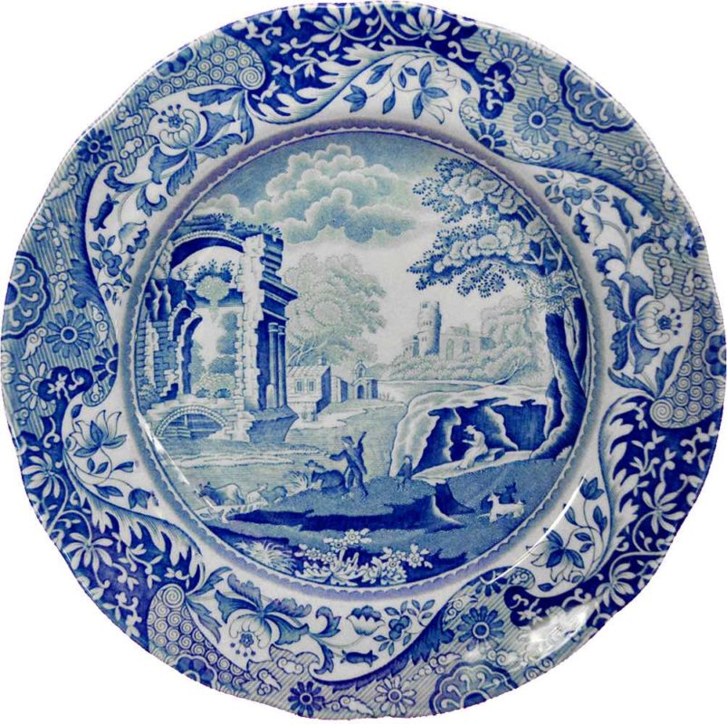Spode Blue Italian Bread & Butter Porcelain Gallery