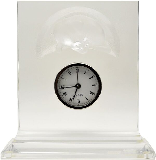 Lalique Cat Clock