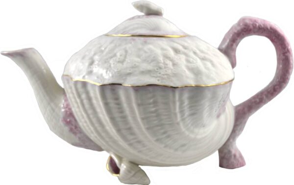 Belleek Neptune Pink Teapot