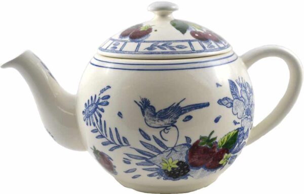 Gien Oiseau Bleu Painted Teapot