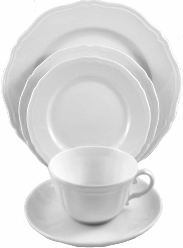 Ginori Antico Doccia White 5pc Place Setting Porcelain Gallery