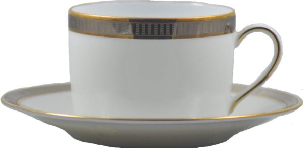Bernardaud Madison Platinum Teacup & Saucer